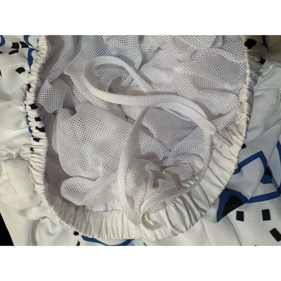 White Evil Eye Joggers Witchy Boho Whimsygoth Streetwear Festival Pants XL - Picture 11 of 12